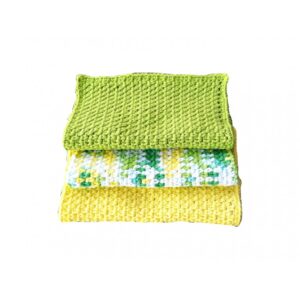 Lariyo Baby Bathing Lemon Green Wash Cloth (Pack of 3)