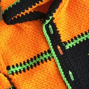 Lariyo Girls/Boys Kids Wear Orange Black Woollen Hoody Sweater