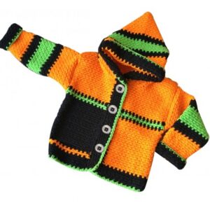 Lariyo Girls/Boys Kids Wear Orange Black Woollen Hoody Sweater