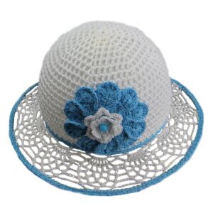 Lariyo Girls Kids Wear White Blue Hat