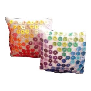 Lariyo Feather Design Multicolor Cushion Cover