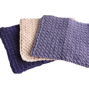 Lariyo Baby Bathing Purple White Wash Cloth (Pack of 3)