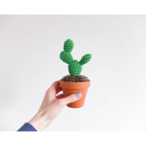 Handmade Mini Crochet Green Cactus
