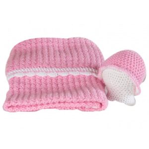 Lariyo Baby Boy/Baby Girl Baby Bedding Pink Blanket with Cap