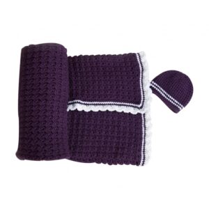 Lariyo Baby Boy/Baby Girl Baby Bedding Purple Blanket with Cap
