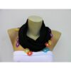 ChoosePick Crochet Handmade Black Necklace Scarfs Silk Scarflette/Dupatta for Women - Image 2